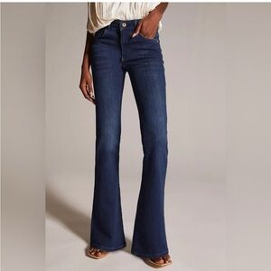 Pilcro Dark Blue Demilune Bootcut Jeans